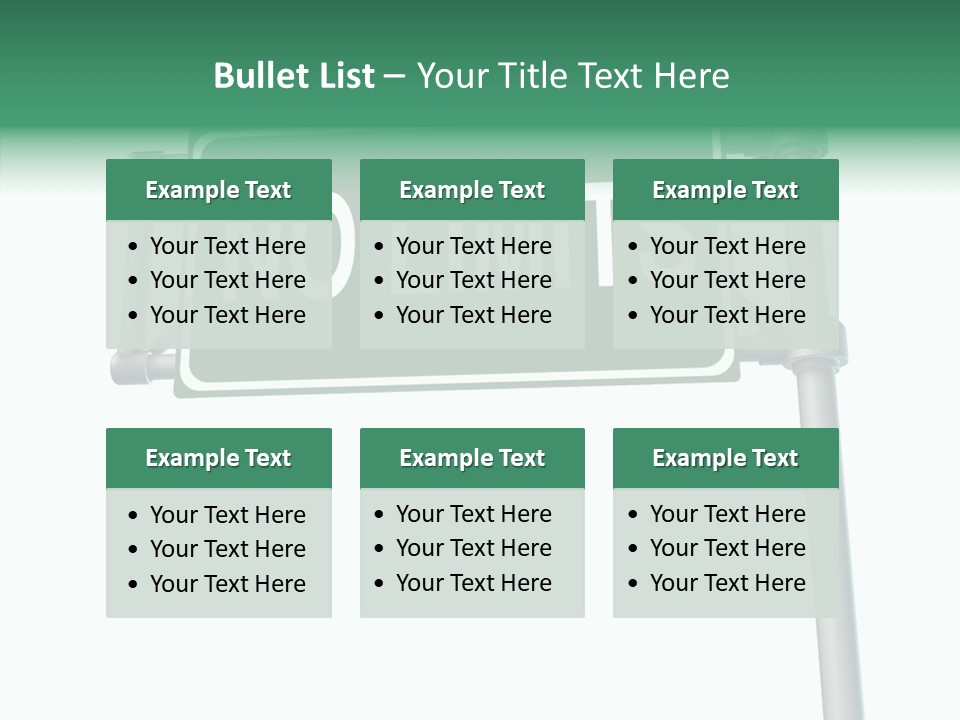 Planning Sign Street Sign PowerPoint Template