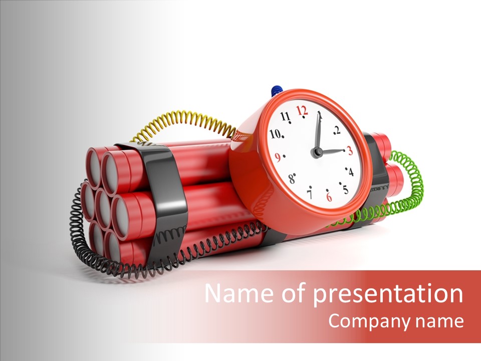 Alarm Danger White PowerPoint Template