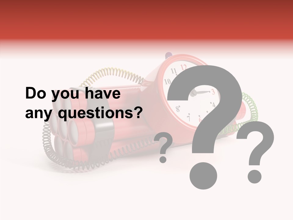 Alarm Danger White PowerPoint Template