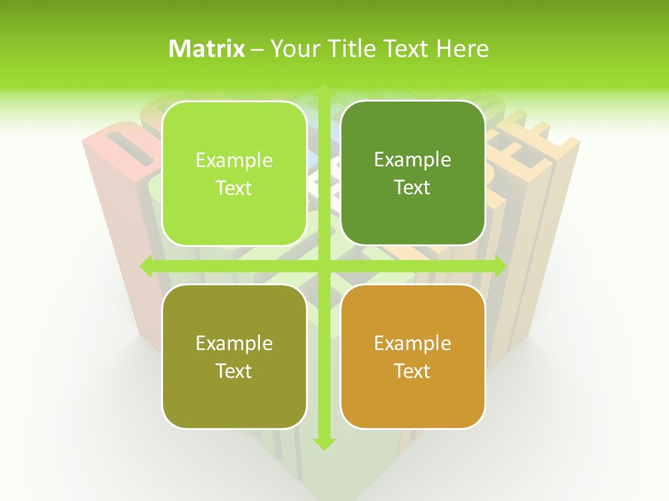 Abstract Alphabet White PowerPoint Template