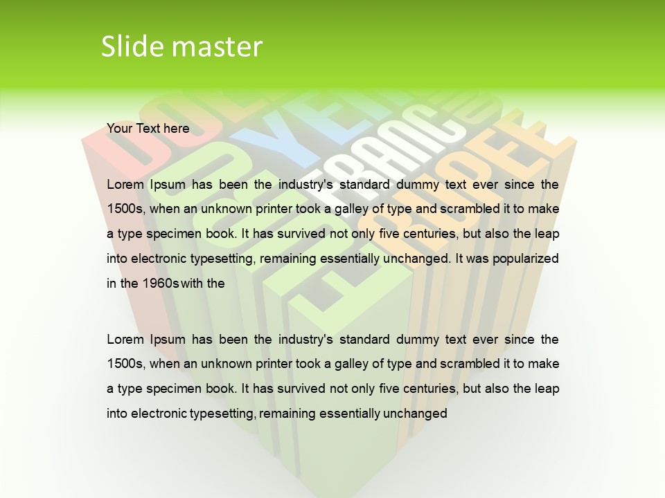 Abstract Alphabet White PowerPoint Template