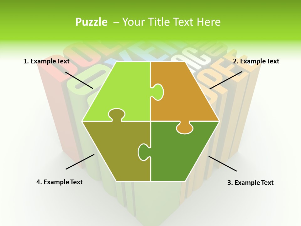 Abstract Alphabet White PowerPoint Template