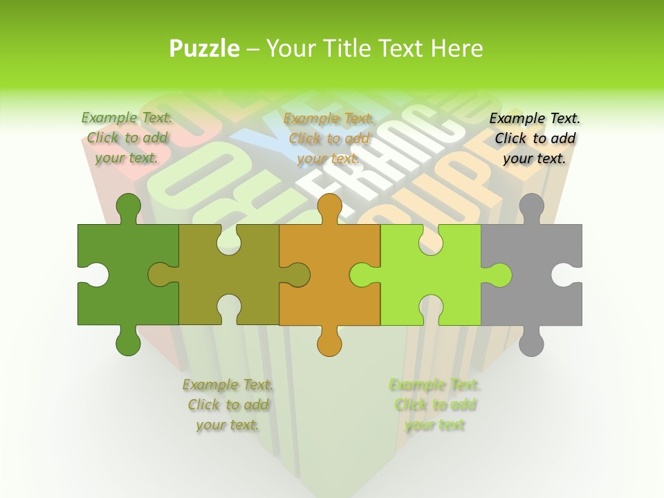 Abstract Alphabet White PowerPoint Template