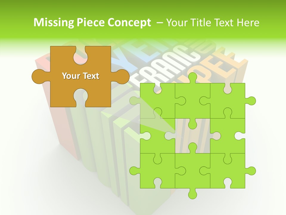 Abstract Alphabet White PowerPoint Template