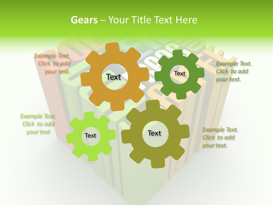 Abstract Alphabet White PowerPoint Template