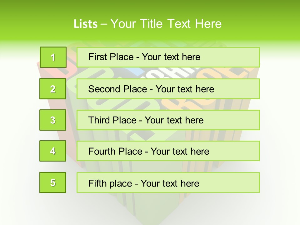 Abstract Alphabet White PowerPoint Template