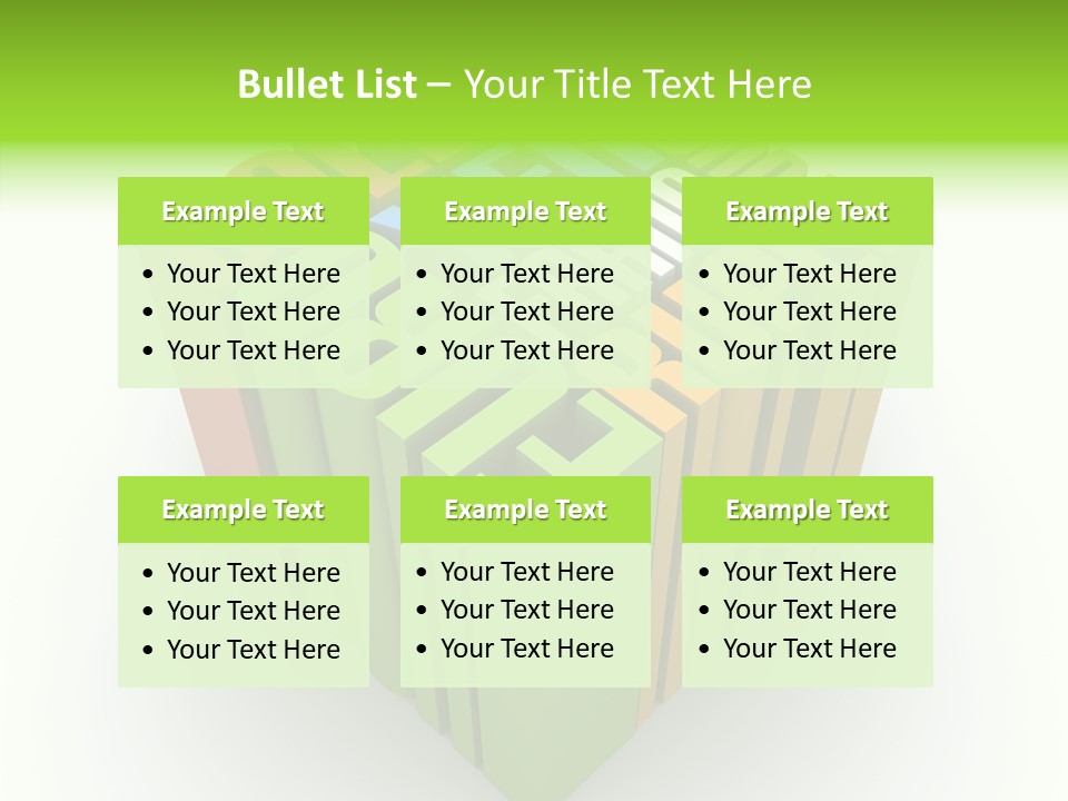 Abstract Alphabet White PowerPoint Template