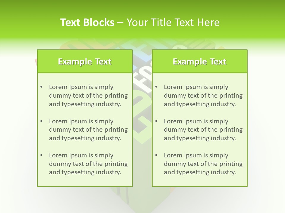 Abstract Alphabet White PowerPoint Template
