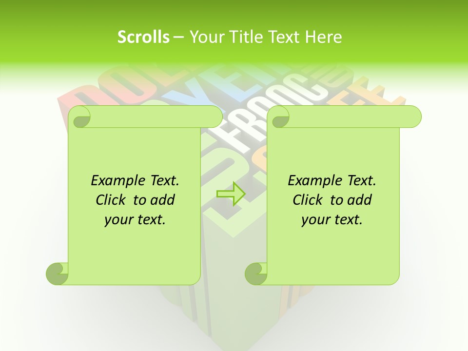 Abstract Alphabet White PowerPoint Template
