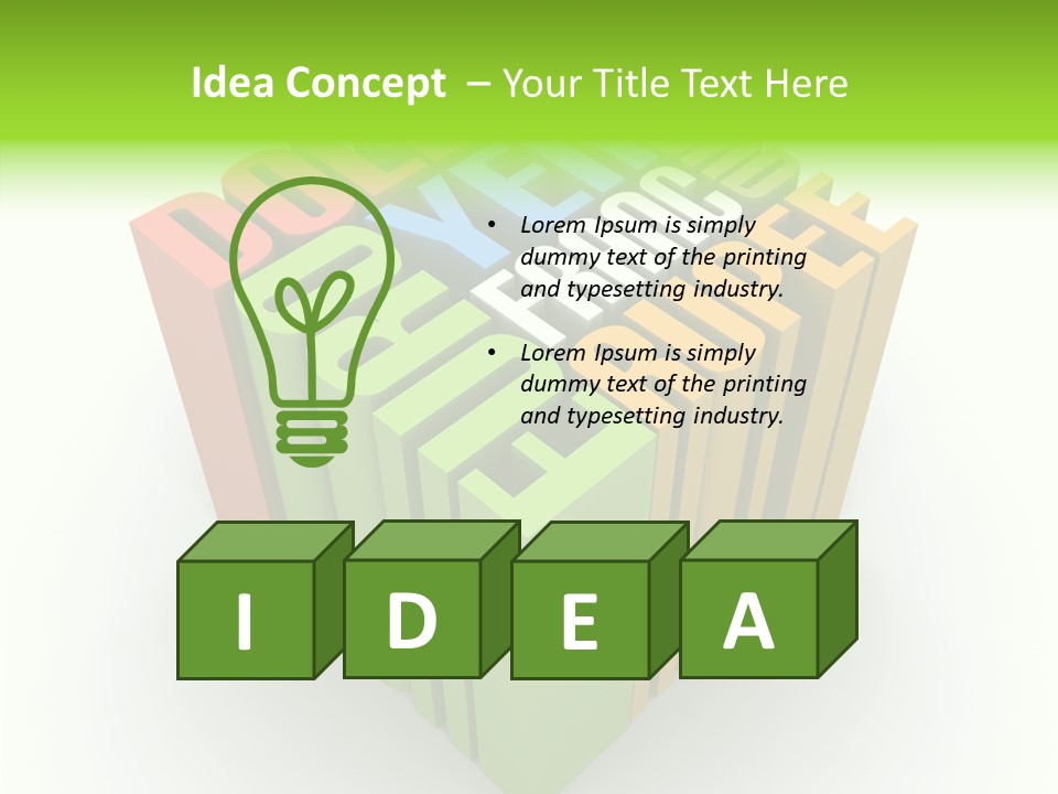 Abstract Alphabet White PowerPoint Template