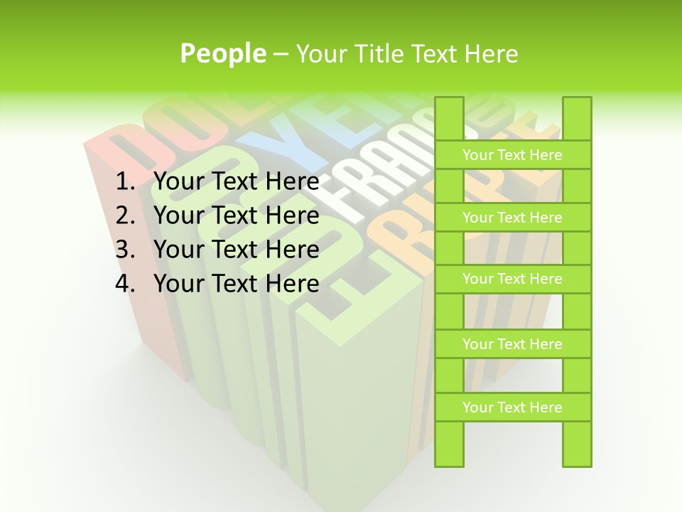 Abstract Alphabet White PowerPoint Template