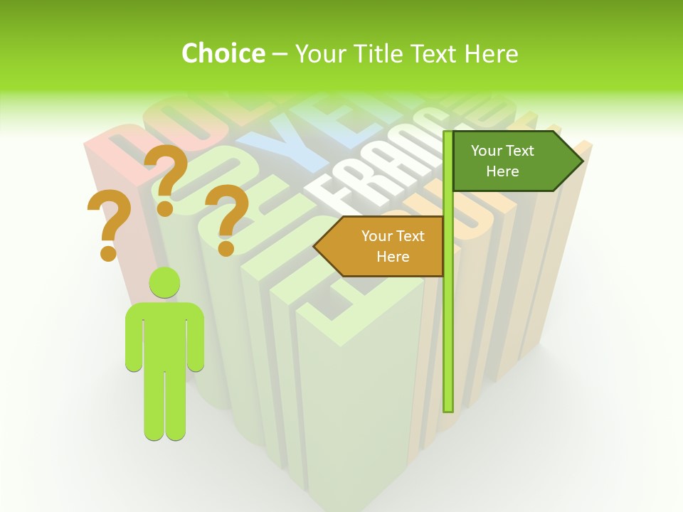 Abstract Alphabet White PowerPoint Template
