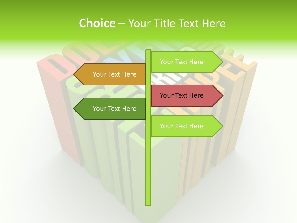 Abstract Alphabet White PowerPoint Template