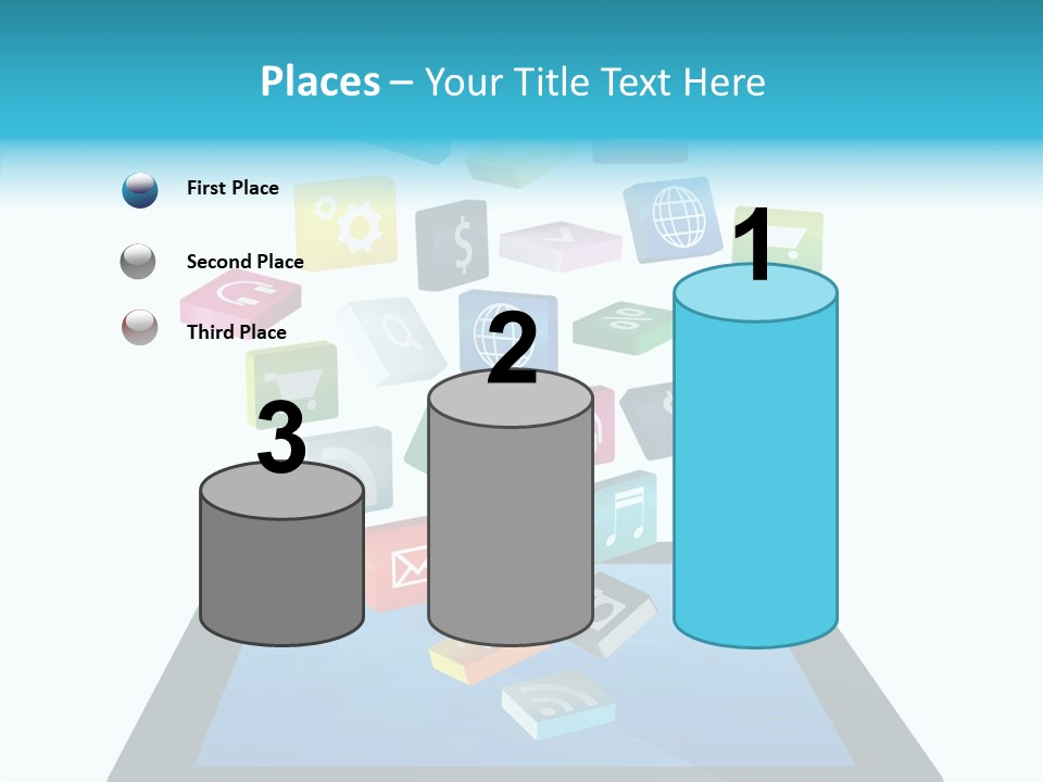 Downloading App Computer PowerPoint Template
