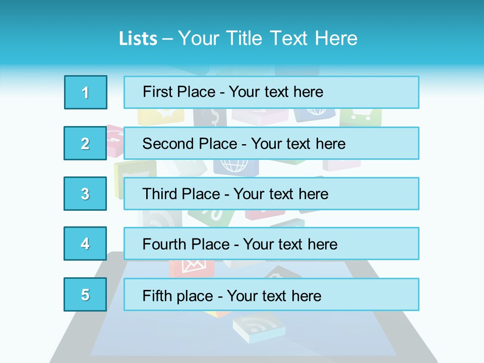 Downloading App Computer PowerPoint Template