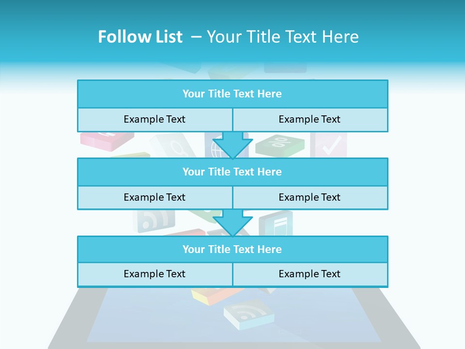 Downloading App Computer PowerPoint Template