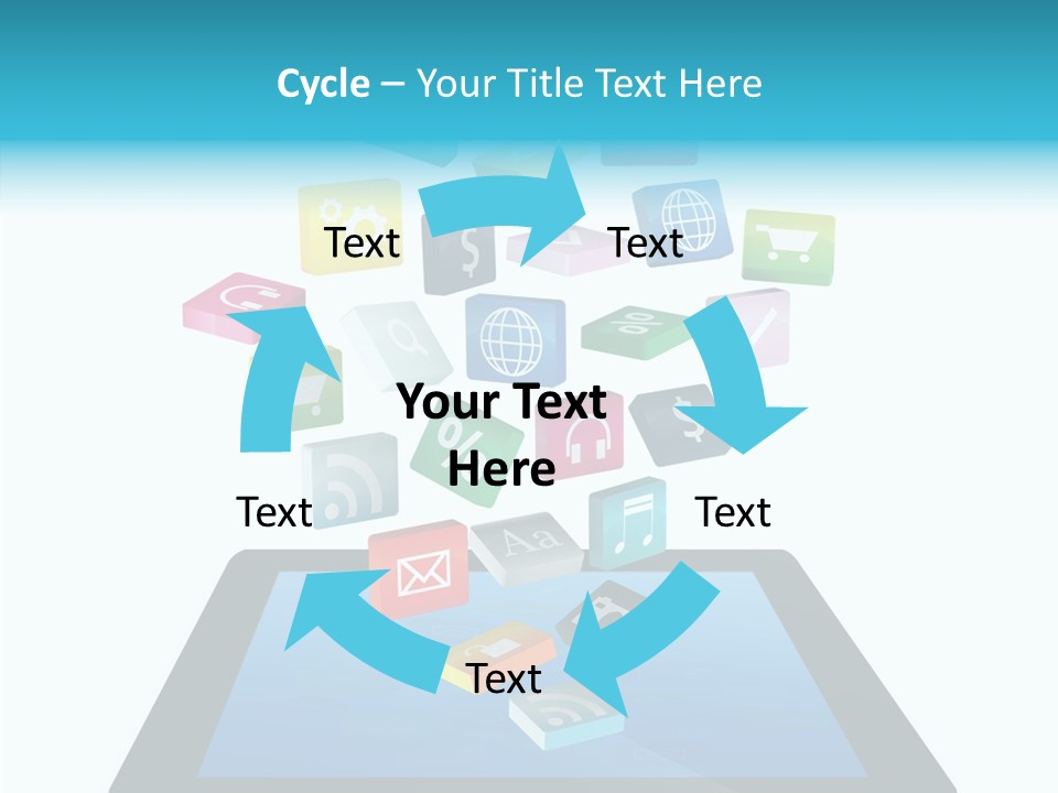 Downloading App Computer PowerPoint Template