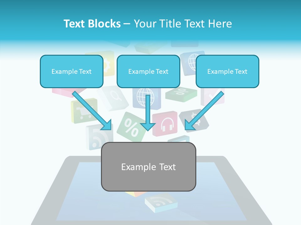 Downloading App Computer PowerPoint Template