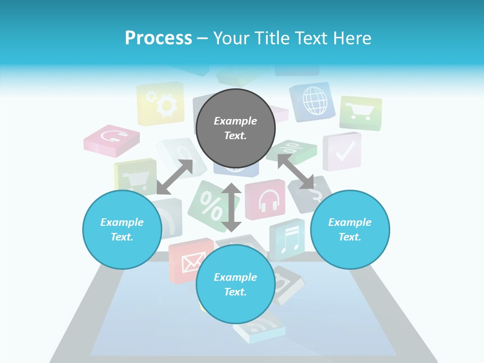 Downloading App Computer PowerPoint Template