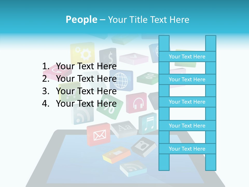 Downloading App Computer PowerPoint Template