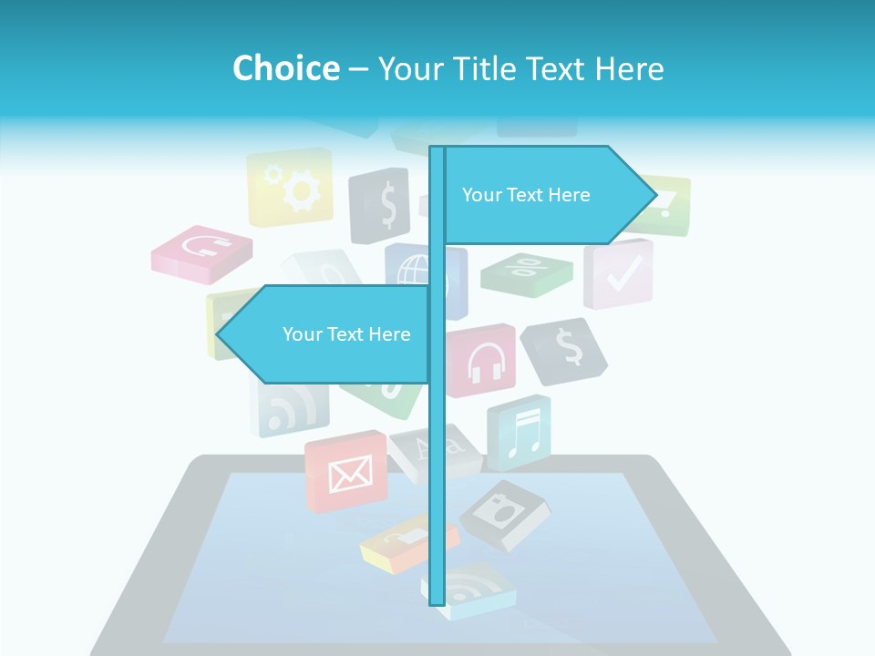Downloading App Computer PowerPoint Template