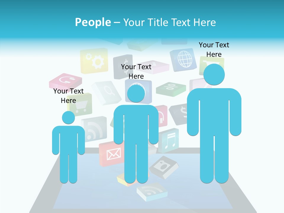 Downloading App Computer PowerPoint Template