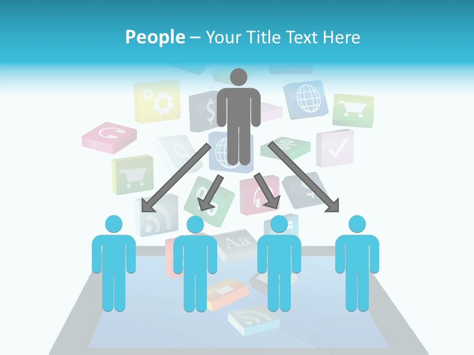 Downloading App Computer PowerPoint Template