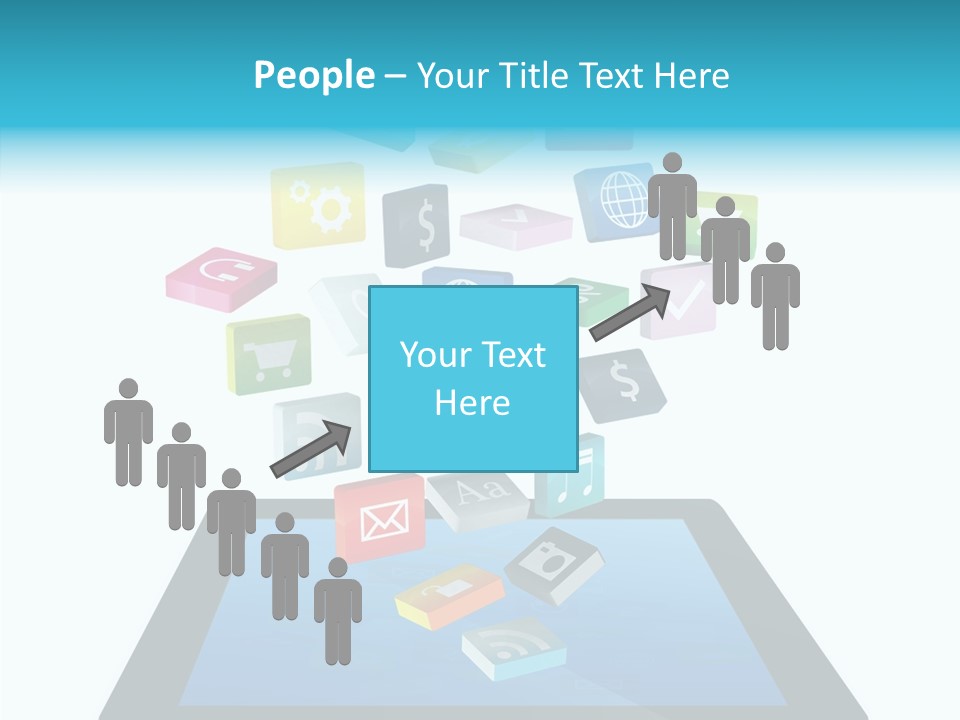 Downloading App Computer PowerPoint Template