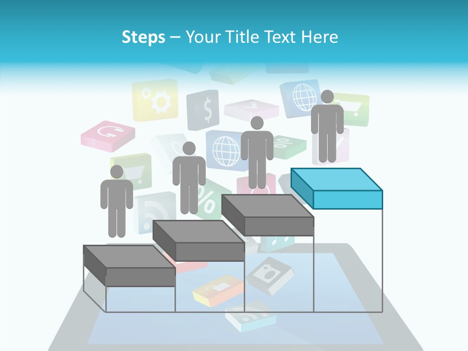Downloading App Computer PowerPoint Template