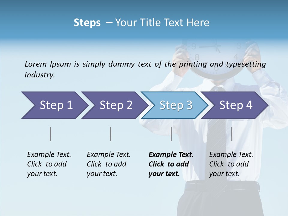 Blue Start Office PowerPoint Template