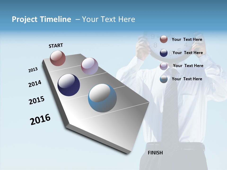 Blue Start Office PowerPoint Template