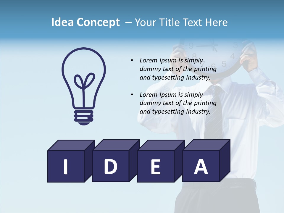 Blue Start Office PowerPoint Template