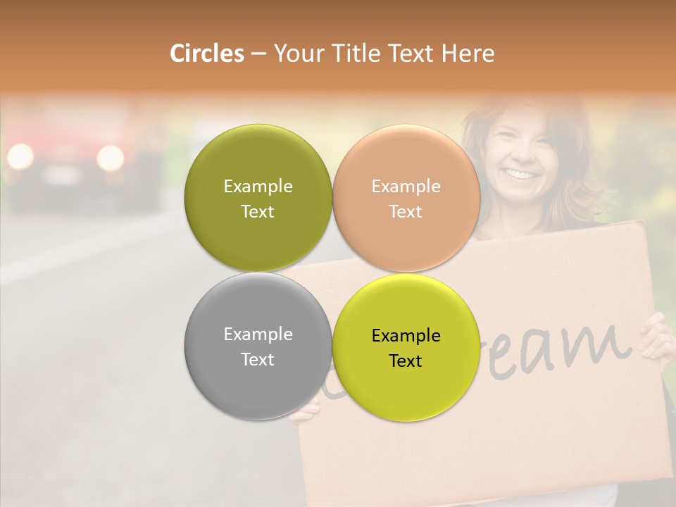 Voyage Woman Roadside PowerPoint Template