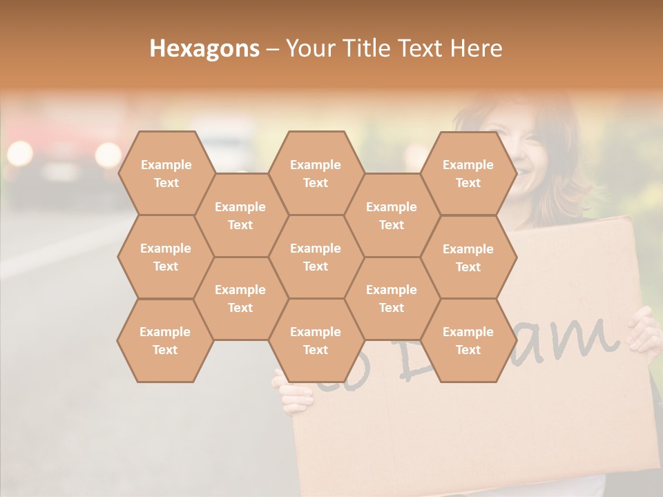 Voyage Woman Roadside PowerPoint Template