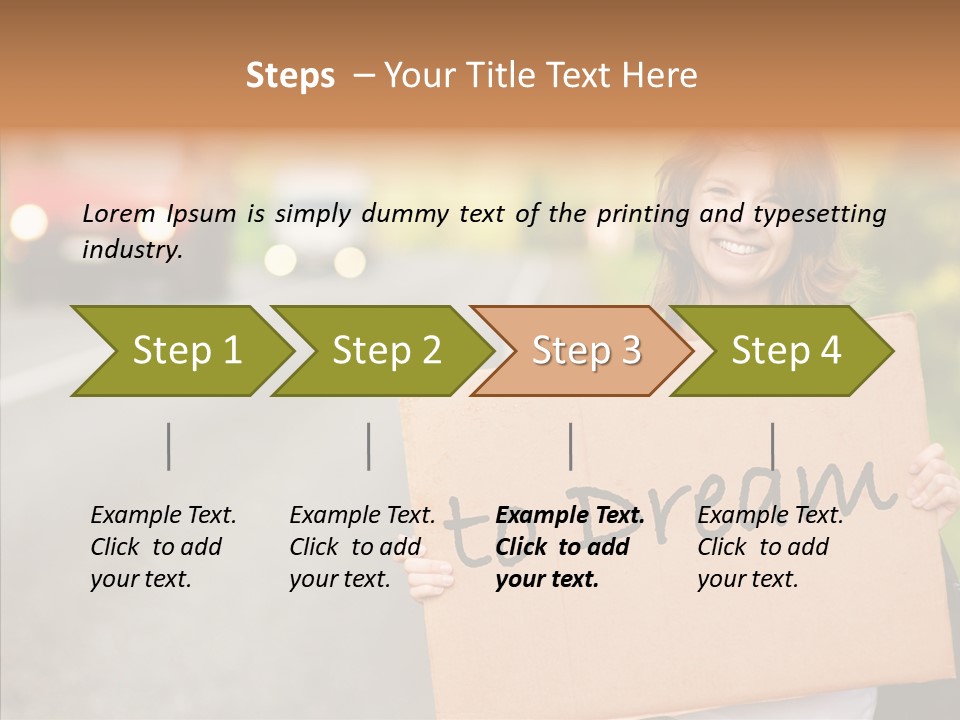 Voyage Woman Roadside PowerPoint Template