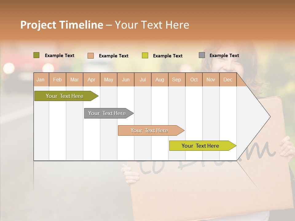 Voyage Woman Roadside PowerPoint Template