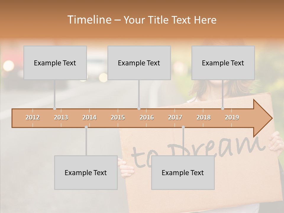 Voyage Woman Roadside PowerPoint Template