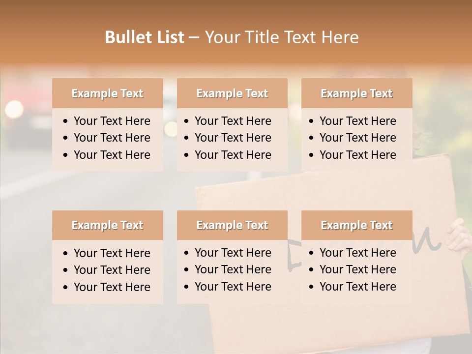 Voyage Woman Roadside PowerPoint Template