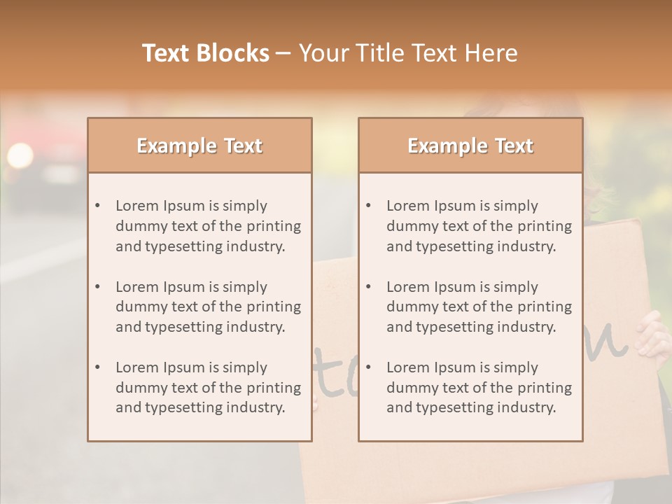 Voyage Woman Roadside PowerPoint Template