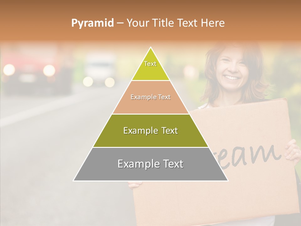 Voyage Woman Roadside PowerPoint Template