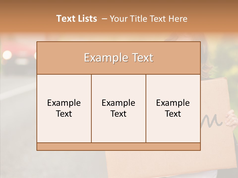 Voyage Woman Roadside PowerPoint Template