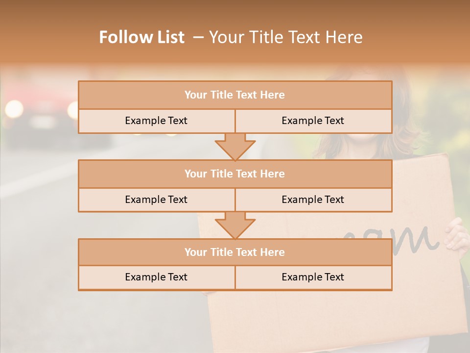 Voyage Woman Roadside PowerPoint Template