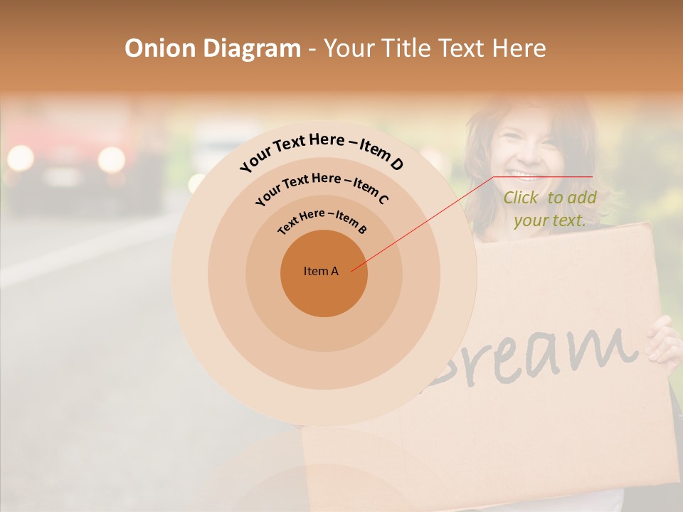 Voyage Woman Roadside PowerPoint Template