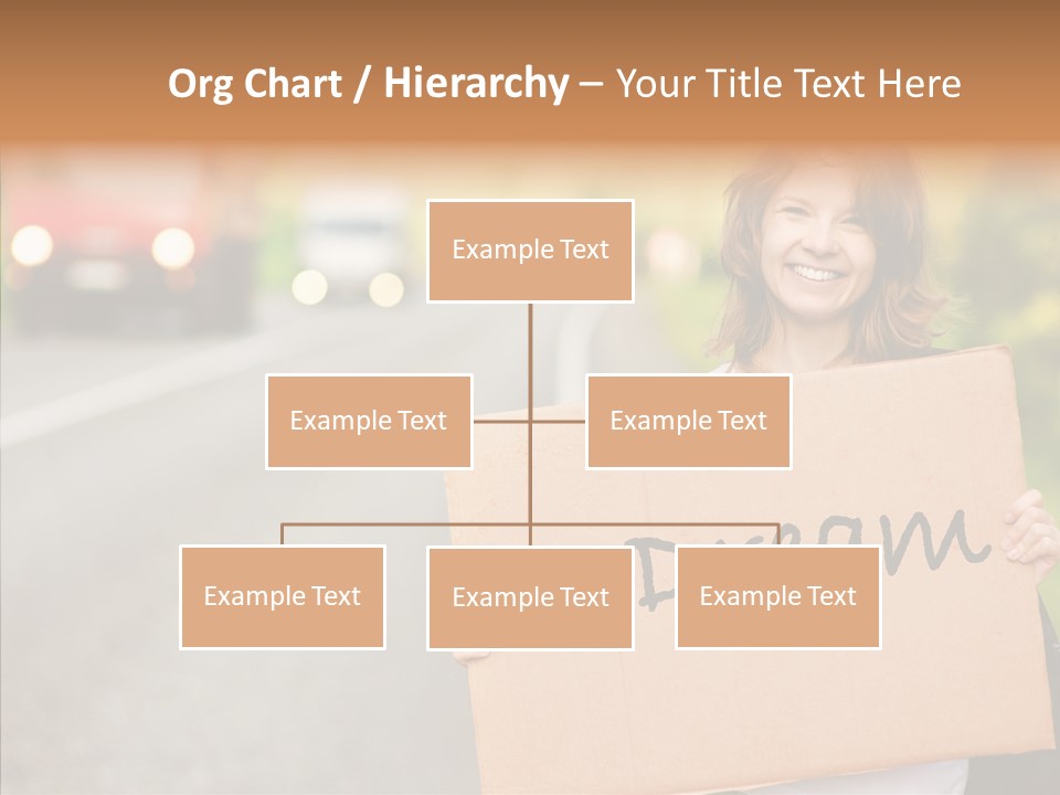 Voyage Woman Roadside PowerPoint Template