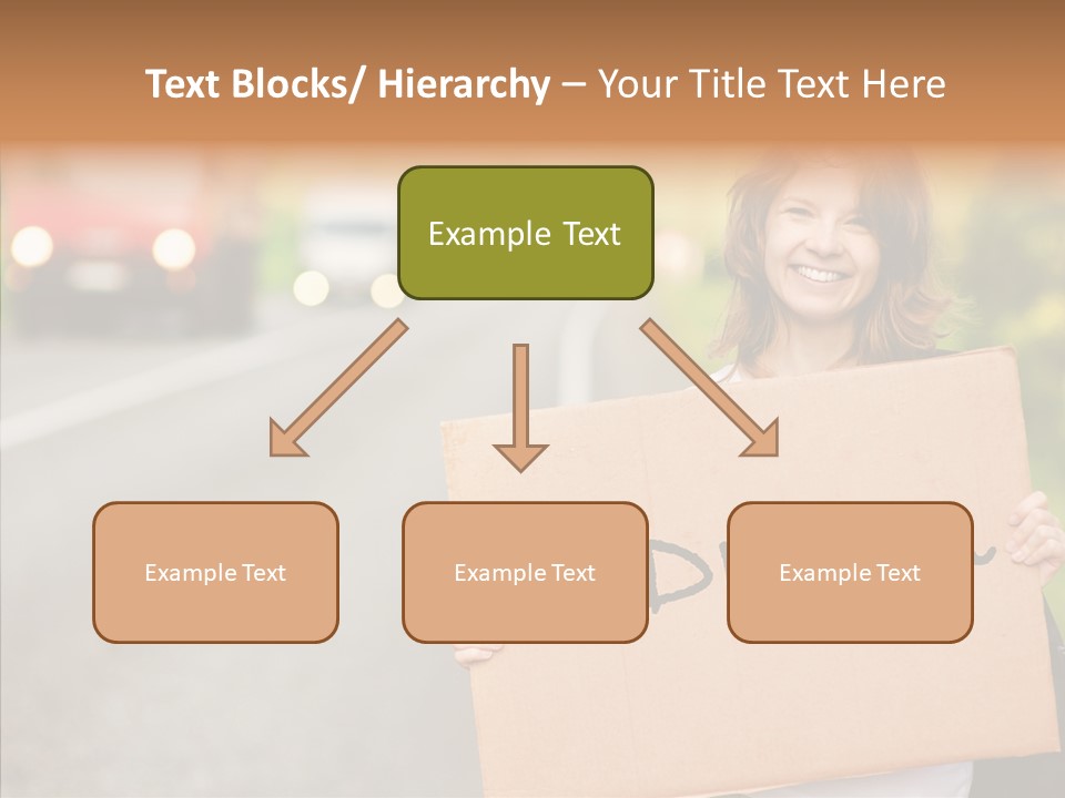 Voyage Woman Roadside PowerPoint Template