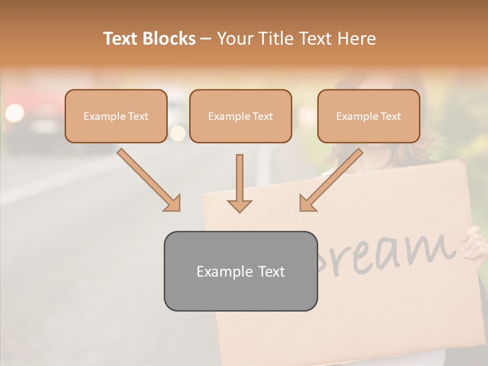 Voyage Woman Roadside PowerPoint Template