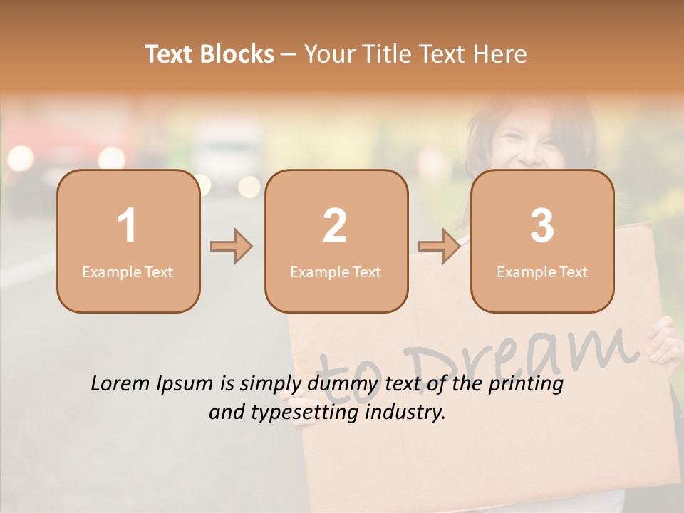 Voyage Woman Roadside PowerPoint Template