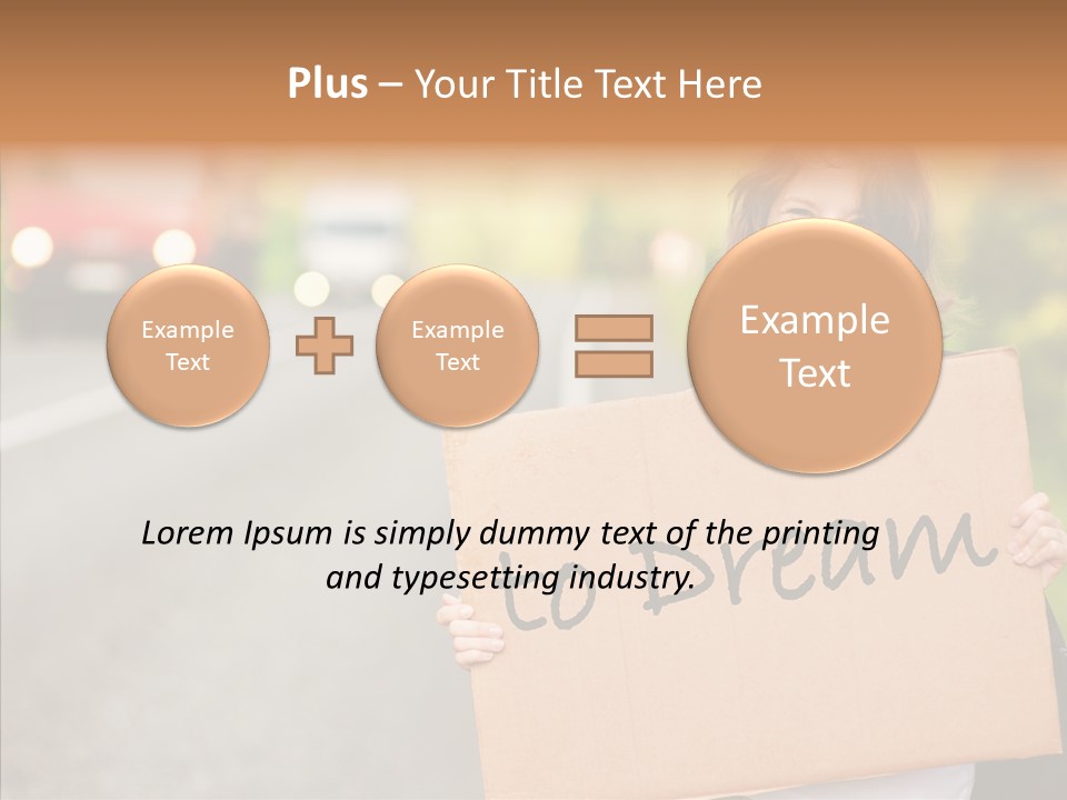 Voyage Woman Roadside PowerPoint Template