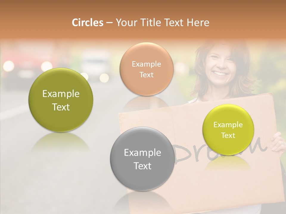 Voyage Woman Roadside PowerPoint Template