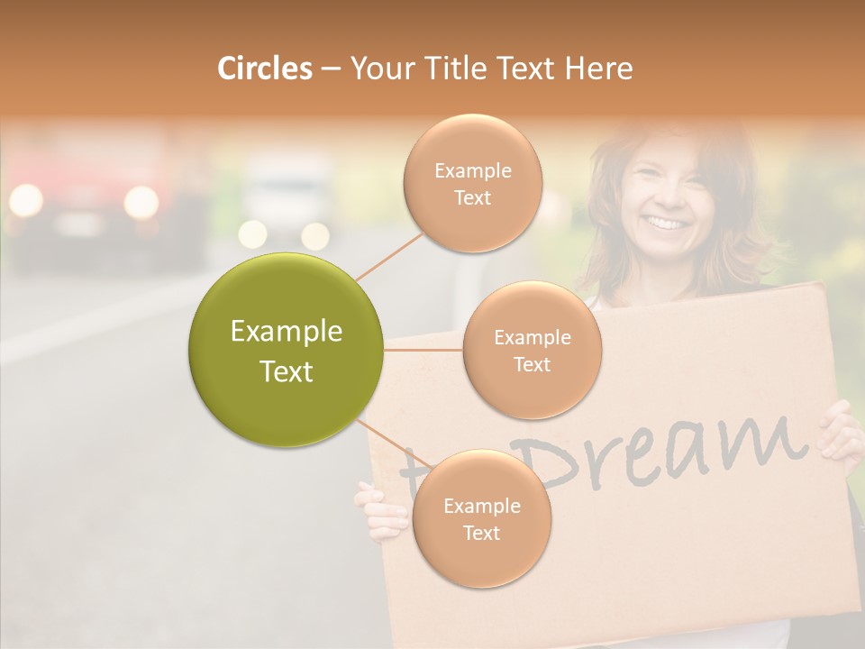 Voyage Woman Roadside PowerPoint Template